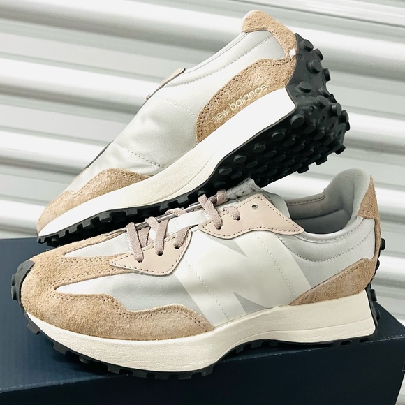 NEW BALANCE 327 Casual Women's Sneakers Shoes White Birch Summer Fog various sz - Picture 2 of 10